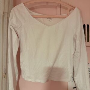 Hollister Women's Off The Shoulder V-Neck Top